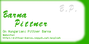 barna pittner business card